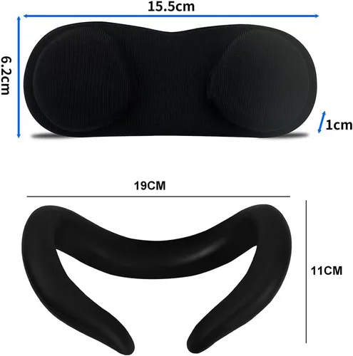 Vista 6 de VR Accessoeries, 5pcsSet Silicone VR Face Cover Lens Cover 5pcsKit Silicone Sweatproof Face Cushion Rocker Cap Glasses Cloth for Meta Quest 3 VR