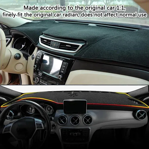 Vista 2 de HATHWAY Funda para salpicadero de automóvil, color negro multifunción para Toyota Land Cruiser Prado 2018 2019 LHD, color negro Lhd Lado Negro