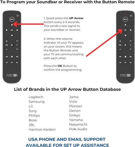 Vista 7 de Function101 F101-ATVRM-BT Control remoto de botón de reemplazo Bluetooth para Apple TV Conectividad BLE e infrarrojos 2 pilas AAA incluidas