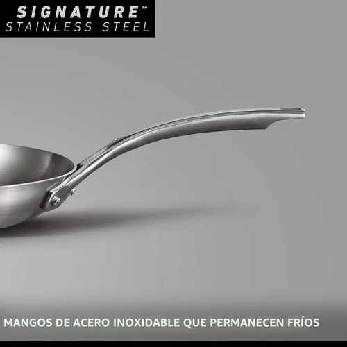 Vista 4 de Calphalon Juego de 10 unidades de cocina, antiadherentes, anodizadas, resistentes., Plateado