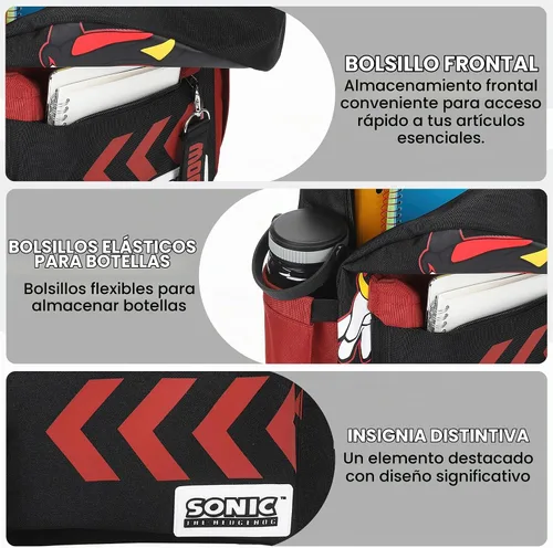 Vista 5 de Bioworld Mochila Biworld, negro y rojo(Black & Dark Red)