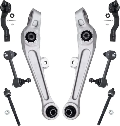 Vista 314 de Detroit Axle - Kit de brazos de control de extremo de 8 piezas para Toyota 2001-2003 Highlander 2002-2003 Camry Lexus ES300, 2 conjuntos de brazos