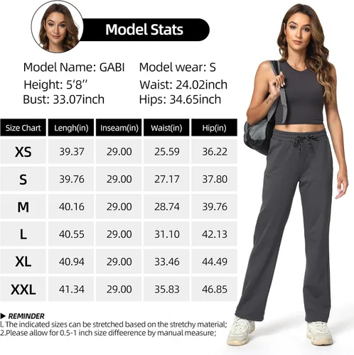 Vista 7 de Haowind Pantalones deportivos para mujer con bolsillos, ligeros, para entrenamiento, atletismo, correr, gimnasio, descanso, pantalones casuales