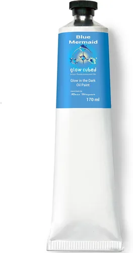 Vista 25 de Pintura al óleo profesional que brilla en la oscuridad Artista Pintura al óleo luminiscente fosforescente autoluminosa Glow Cubed