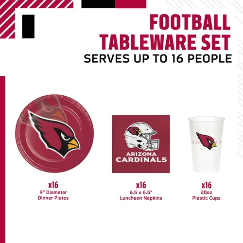 Vista 2 de Kit de portón trasero de los Arizona Cardinals, 48 unidades, con licencia