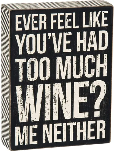 Vista 10 de Primitives by Kathy 18066 Cartel de caja, 7" x 2.5", All You Need... is a Bottle of Wine