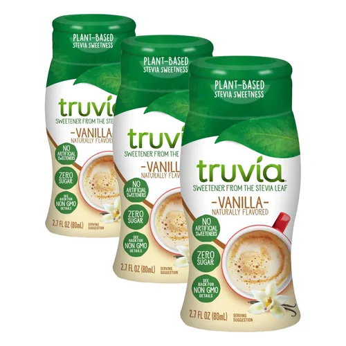 Vista 9 de Truvia Edulcorante líquido de stevia, caramelo, botella de 2.7 onzas líquidas Caramel flavor; water, stevia & natural flavor; 67 servings; 1/4 tsp
