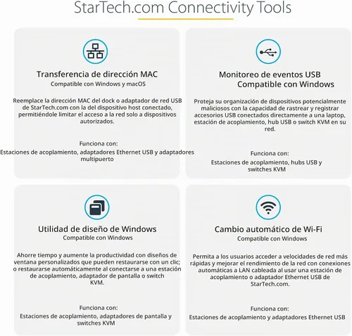 Vista 9 de StarTech - Base USB-C Quad 4K, MacBook Pro/Air M1-M4 y Windows, 100 W, HDMI