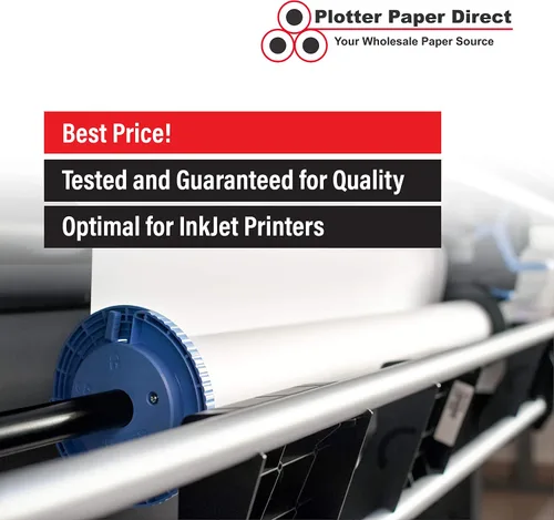 Vista 3 de Plotter Paper Direct Rollo de lona mate de poliéster de alta calidad de 13 x 40 pies, 500 denier, secado rápido, compatible con impresora