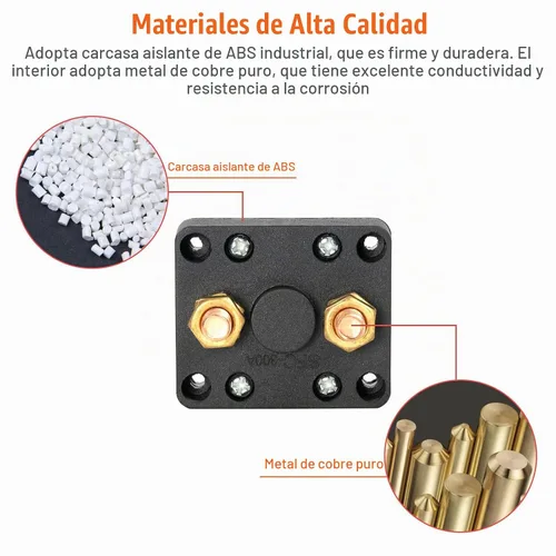 Vista 4 de Interruptor aislante universal de batería de 12 V, 24 V, 48 V, 60 V, desconectar, apagado, interruptor de apagado, coche, barco, camioneta, camión