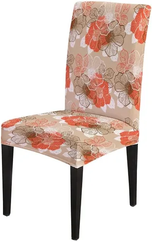 Vista 290 de CAPSCEOLL Christmas Dining Chair Covers,Snowflakes Festive Winter Pattern Stretch Chair Covers for Dining Room Set of 2 Washable Spandex Parson