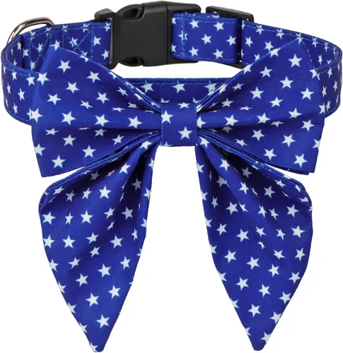 Vista 13 de ADOGGYGO Collar de Navidad para perro con lazo, ajustable de algodón rojo a cuadros, collares de Navidad para perros pequeños, medianos y grandes