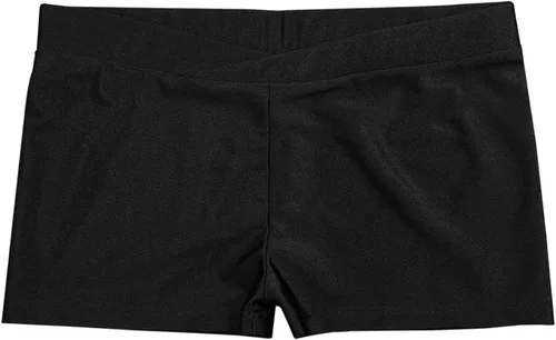 Vista 4 de Hedmy Pantalones cortos de gimnasia atléticos elásticos para niñas pequeñas