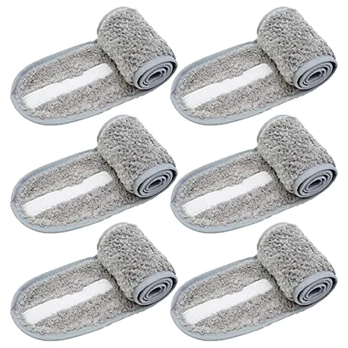 Vista 3 de Simnice 6 diademas faciales de spa ajustables para mujeres, maquillaje, ducha, baño, envolturas faciales, diadema deportiva, toalla elástica