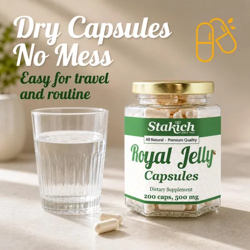 Vista 5 de Stakich Cápsulas de 500 mg (cápsulas de gelatina real de 500 mg (200 unidades)