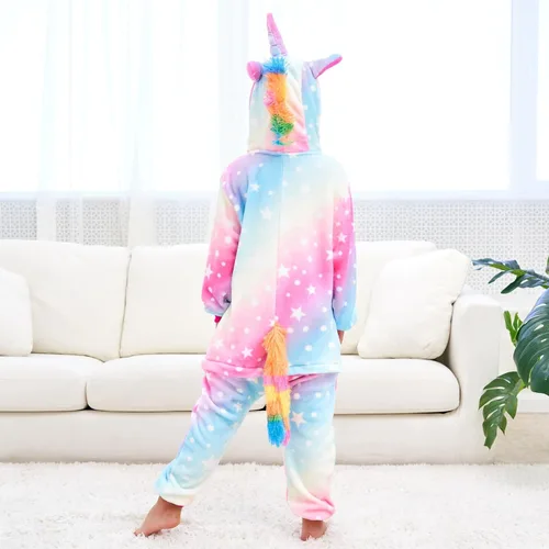 Vista 4 de FZOSM Lindo disfraz de unicornio para niñas, disfraz de Halloween y cosplay