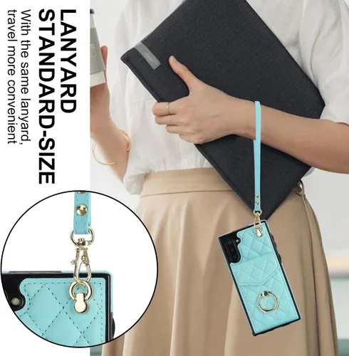 Vista 7 de Asuwish Funda de teléfono para Samsung Galaxy Note 10 5G con protector de pantalla de vidrio templado y correa para la muñeca, anillo con bloqueo