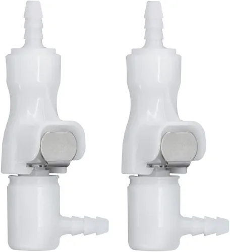 Vista 9 de 2Pcs 1/8" 3/16" 1/4" 1/8" Codo de 90 Grados de Tubo de Plástico Conector Rápido de Manguera en Línea Desconexión de Manguera Púas de Inserción