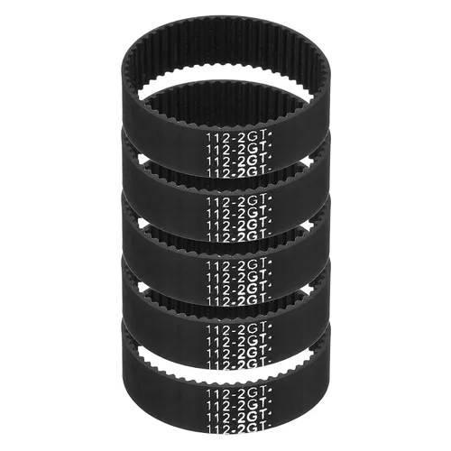 Vista 40 de MECCANIXITY 3.780 in GT-2 correa dentada, 5pcs 0.354 in ancho 0.079 in paso impresión 3D GT-2 correa dentada caucho de bucle cerrado, negro