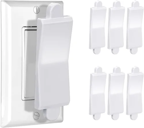 Vista 12 de PSZEZNZ - Cubierta protectora para interruptor de luz, cubiertas de salida de interruptor de luz para interruptores de pared modernos y planos