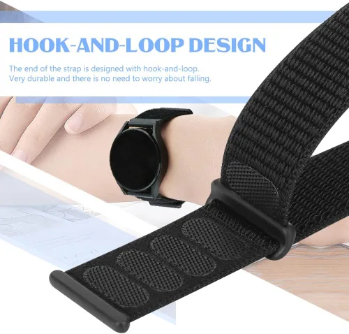 Vista 4 de YCHDDER Correa deportiva de nailon transpirable de liberación rápida para hombres y mujeres, ancho de reloj 0.630 in, 0.709 in, 0.787 in, 0.866 in