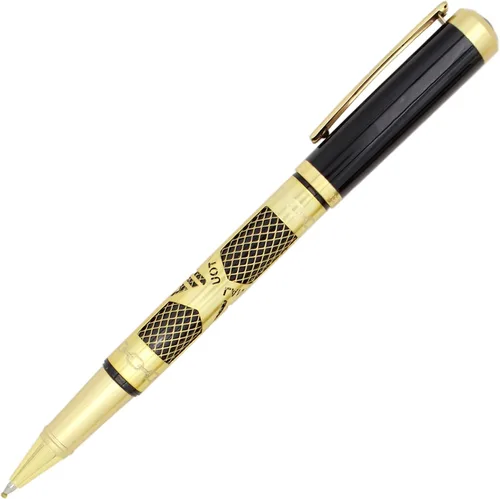 Vista 12 de Gullor Pluma estilográfica de metal con convertidor y caja de regalo, punta doblada, oro
