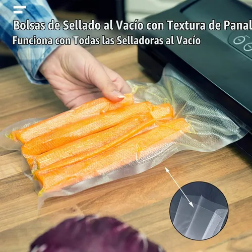 Vista 6 de Bolsas selladoras al vacío, 7 cm*10 cm, 100 piezas, diseño precortado de alta resistencia, grado comercial, bolsa sellable para alimentos apta