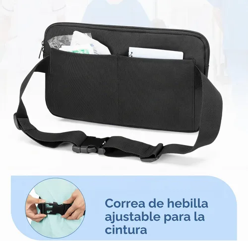 Vista 5 de Trunab Riñonera para enfermera con 12 bolsillos esenciales para Negro