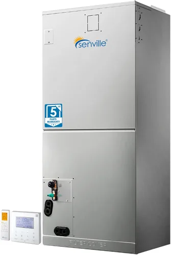 Vista 2 de Senville Sistema dividido de bomba de calor de aire acondicionado central de 2 toneladas 24,000 BTU, inversor, velocidad variable, 208/230V