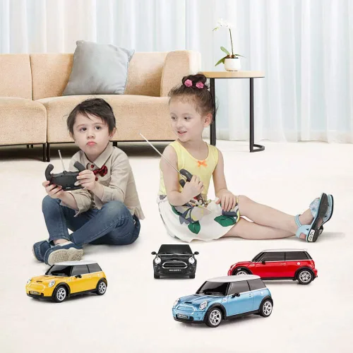 Vista 7 de RASTAR 1:24 RC Cars Toy Mini Cooper Car para Niños Mini Cooper S Coche De Control Remoto - Azul