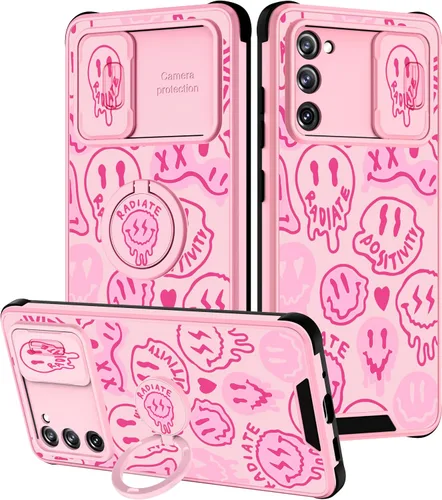 Vista 93 de Funda 2 en 1 para Samsung Galaxy S23 Ultra Flamingo para mujeres y niñas, diseño femenino de flamencos con cubierta deslizante para cámara y soporte