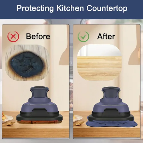 Vista 5 de Salvamanteles para freidora de aire de silicona para Ninja Crispi, almohadillas calientes para accesorios de freidora de aire Ninja Crispi