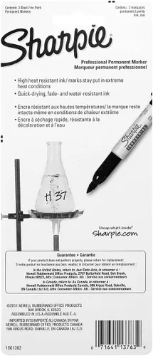 Vista 4 de Marcadores permanentes industriales marca Sharpie, Negro