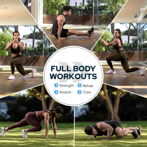 Vista 5 de Iron Core Fitness 2 discos deslizantes de doble cara, deslizadores de núcleo Ultimate Core Ab Fitness Trainer. Equipo de entrenamiento abdominal