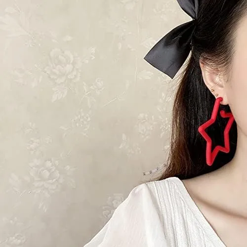 Vista 3 de Aretes clásicos de los años 80, aretes geométricos de neón retro, accesorios de fiesta para mujer