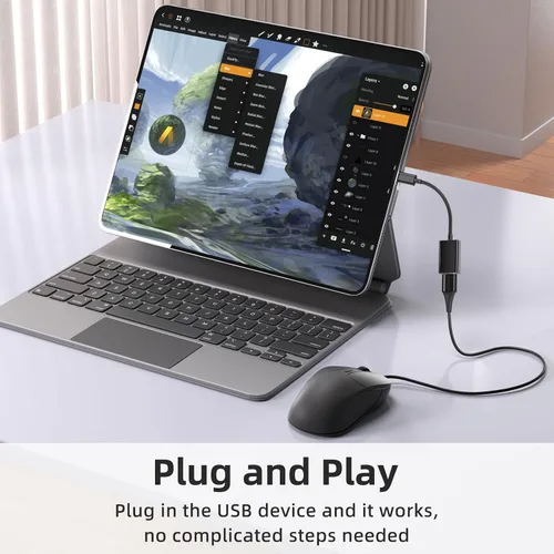 Vista 6 de Adaptador USB C a USB 3.0 [Paquete de 2], Cable OTG USB C Macho a USB Hembra Thunderbolt 3 a Adaptador USB Compatible con MacBook Pro/Air, iPhone 16