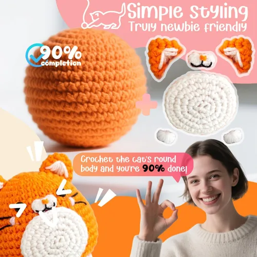 Vista 4 de TAKADODO Kit de ganchillo para principiantes - Kits de aprendizaje de ganchillo para adultos principiantes con tutoriales en video paso a paso