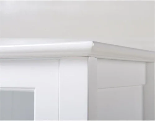 Vista 5 de American Furniture Classics 22600 Armario de puerta de cristal, blanco