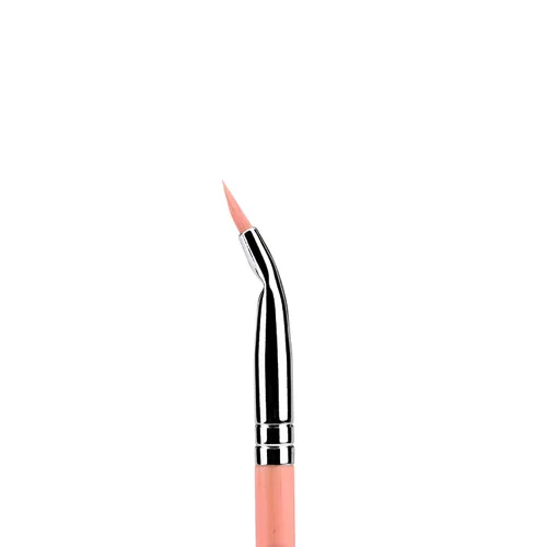 Vista 2 de Bdellium Tools Brocha de maquillaje profesional – Pink Bambu Series 708 Delineador de ojos doblado – con fibras sintéticas suaves, para una