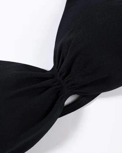 Vista 5 de AUROLA - Brasier deportivo Influence con tirantes delgados para mujer, brasier con relleno y tirantes de impacto sin espalda, para entrenamiento