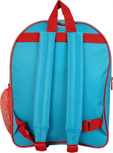 Vista 6 de Marvel Juego de mochila y lonchera para niños, Avengers Capitán América Azul, Azul Patchwork, Mochilas tradicionales