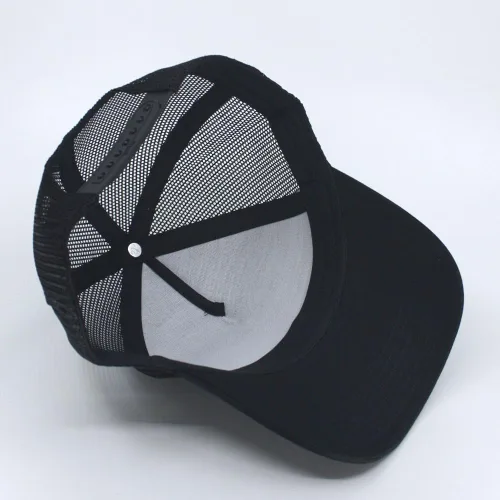 Vista 5 de The Vintage Year Gorra de béisbol ajustable de los deportes del camionero de la malla estructurada del algodón liso Negro