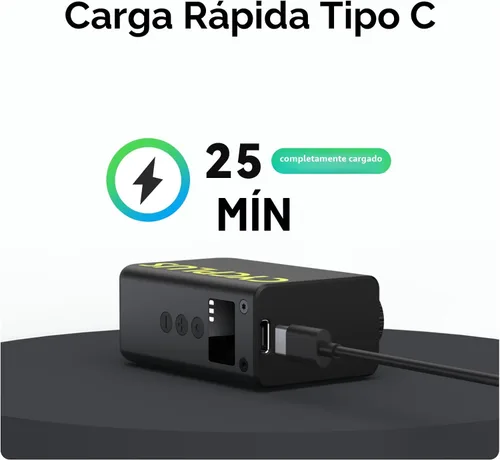 Vista 6 de CYCPLUS AS2 Bomba de Bicicleta Ultra Pequeña con Manómetro, Mini Bomba Eléctrica Máx 120 PSI, Parada Automática, con Válvula Presta y Schrader