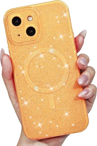 Vista 19 de LoeoeL Funda para iPhone 12 con Purpurina Compatible con Magsafe, Femenina Linda Brillante Magnética Mag Safe Bonita Funda para Teléfono