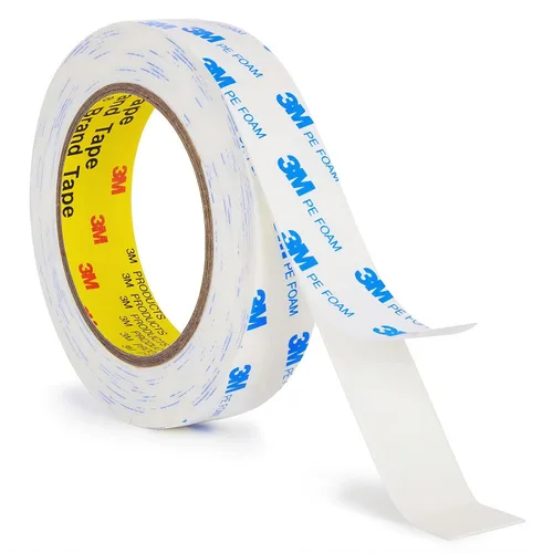 Vista 9 de Cinta de doble cara de 0.39 x 16.5 pies, cinta de montaje resistente sin residuos, tiras de cinta de espuma de polietileno extraíbles, cinta