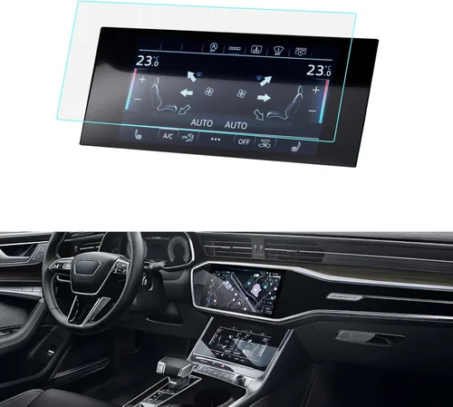 Vista 12 de LUWU Protector de pantalla para Audi A6 A7 Q8 2023 2024 Audi A6 A7 Q8 Accesorios 2019-2024 Audi A6 A7 Protector de pantalla de vidrio templado 9H