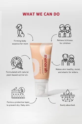 Vista 6 de Menorah Hidratante ultra reparador+ para rostro y cuerpo – Crema hidratante intensa con vitamina E y aceites botánicos, hidratación de 12 horas