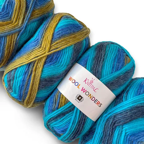 Vista 28 de Wool Wonders - Ovillo de lana para tejer, paquete de 4 (640 yardas/14.11 oz), patrones libres, hilo de lana para tejer, Aran/pesado #4