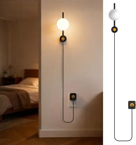 Vista 56 de JandCase Motion Sensor Night Light, Bubble Night Lights Plug into Wall