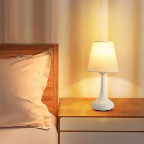 Vista 8 de BGGJJ Lamp for Desk Retro Fabric Table Lamp Bedroom High-end Warm Atmosphere Bedside Table Lamp Desk Lamps for Home Office